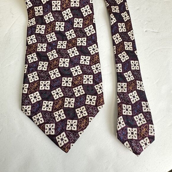 Christian Dior Monsieur Silk Men's Neck Tie Designer Geometric Pattern Classic - Picture 3 of 10